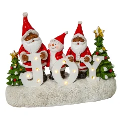 Santa And Snowman Tabletop Sign, Christmas Holiday Decor