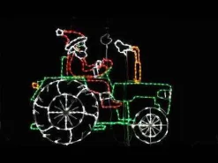Santa On Tractor #Led-Trctr