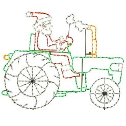 Santa On Tractor #Led-Trctr