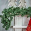 Set Of 2 Christmas Holiday Balsam Pine Garland, 9 Foot Long