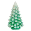 Set Of 2 9.05-In H Battery- Operated Lighted Green Christmas Tree With Color Changing Led Lights