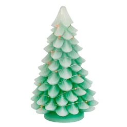 Set Of 2 9.05-In H Battery- Operated Lighted Green Christmas Tree With Color Changing Led Lights