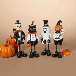 Set Of 4 6-In High Resin Halloween Figurines