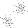 Set Of 2 Lighted Spooky Halloween Spider Web, Battery Operated