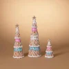 Set Of 3 Pastel Gingerbread Trees
