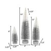 S/3 Grey To White Ombre Bottle Brush Trees, Lg Is 16-In H, Med Is 12-In H, Sm Is 8-In H
