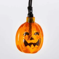 Solar Powered Jack O Lantern Pumpkin Light String, 5 Ft