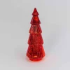 Traditional Vintage Lighted Handblown Red Mercury Glass Tree