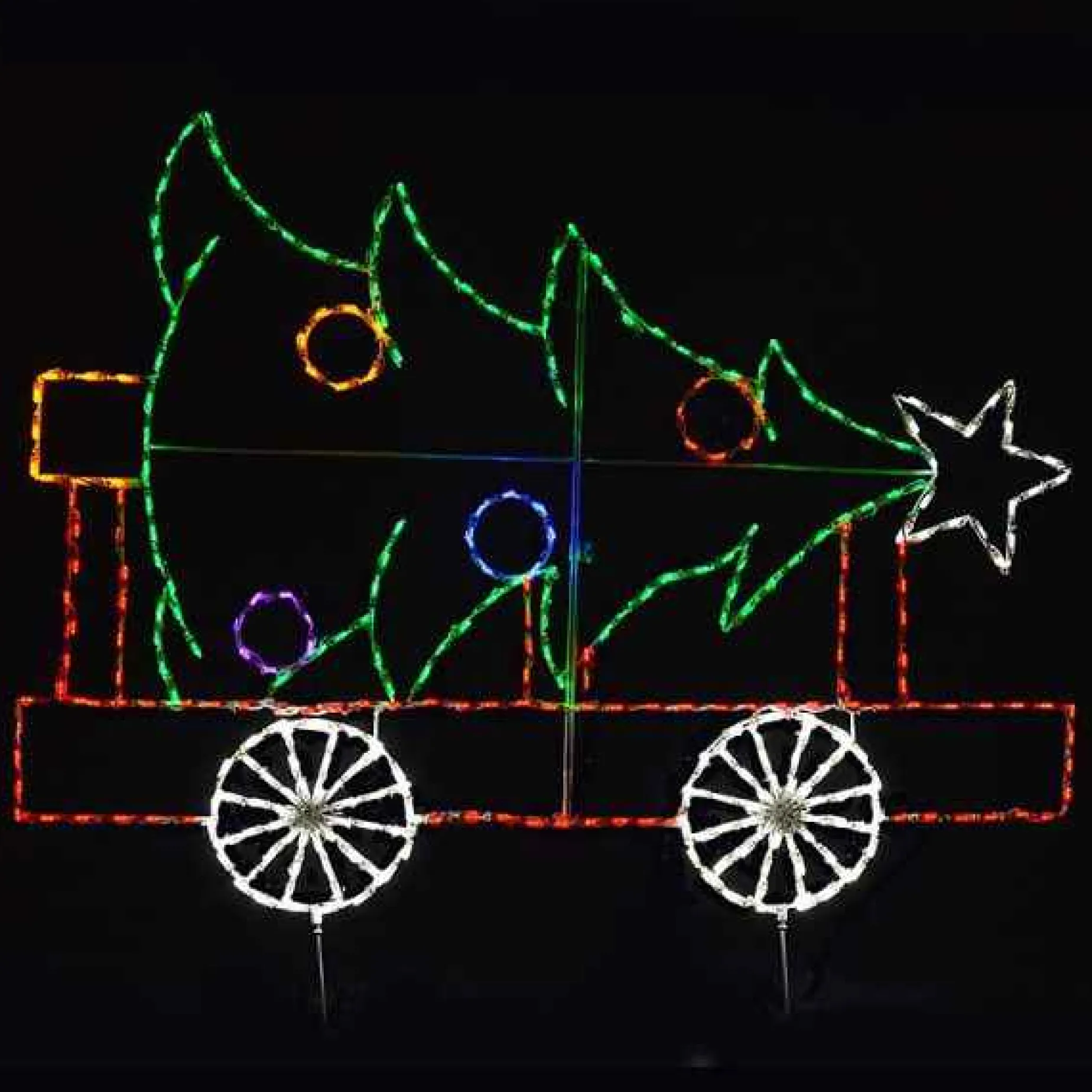 Train Car With Christmas Tree #Led-Tc03-4
