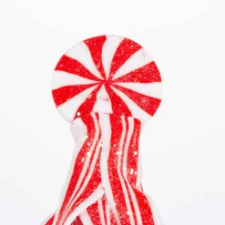 Whimsical Traditional Peppermint Ribbon Christmas Candy Trees